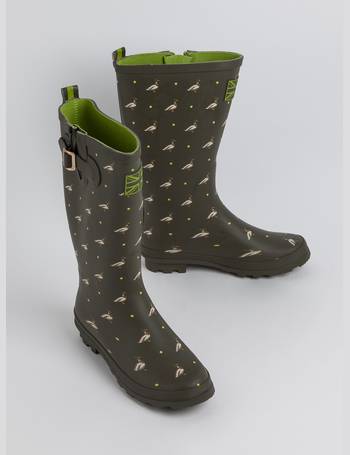 khaki wellies womens