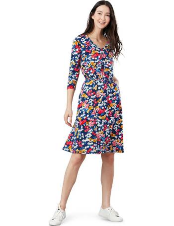 alianna v neck dress with panels