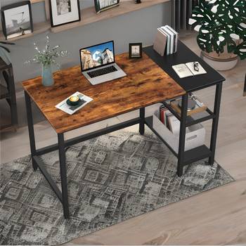 Pacific landing analiese computer desk deals in antique nutmeg and black