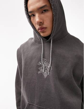 Topman hoodie in washed grey