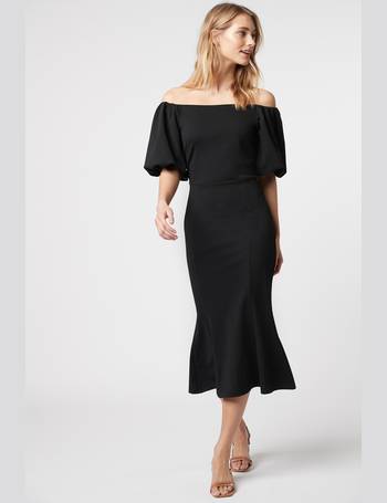 next black bardot dress