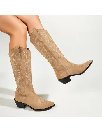 shein black cowboy boots