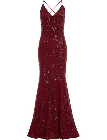 Quiz maroon hot sale dress