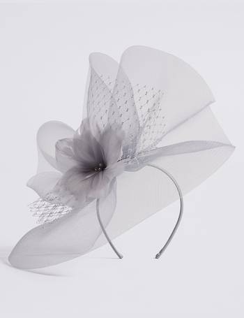 grey fascinator marks and spencer