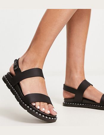 London rebel double hot sale buckle flat sandals