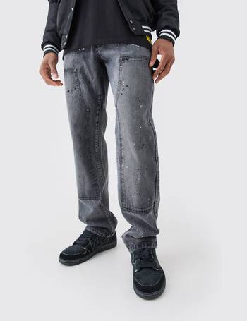 Relaxed Fit Acid Wash Jeans