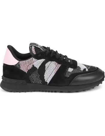 black and pink valentino trainers