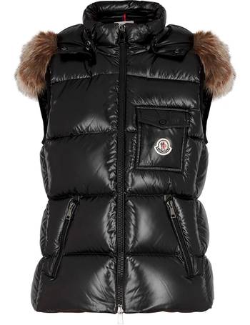 womens black moncler gilet