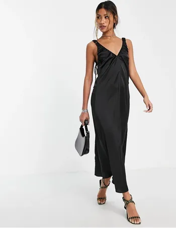 topshop black slip dress