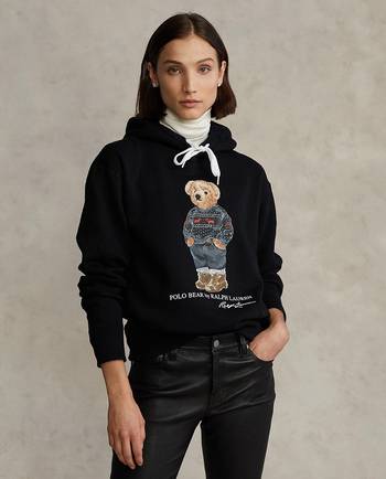 ralph lauren teddy bear hoodie women's