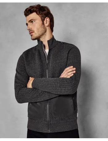 ted baker quilted funnel neck jacket