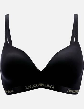 Padded Bralette with EMPORIO ARMANI Iconic Silver Trim