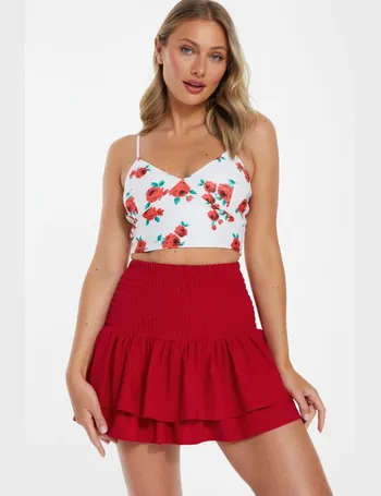 Floral mini outlet skirt quiz