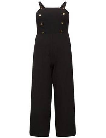 Petite Black Bandeau Belted Jumpsuit