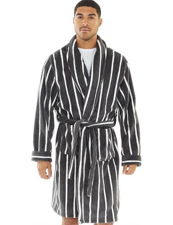 Randol Fleece Knit Robe - Charcoal - Ben Sherman