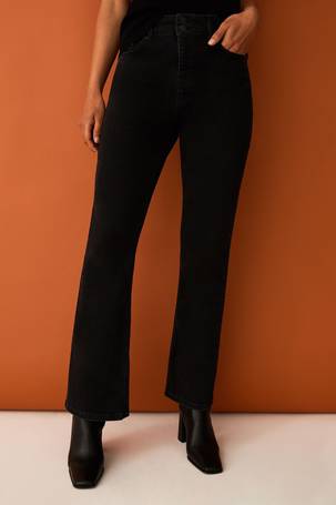 Buy Lipsy Black High Waisted Contour Bootleg Flared Trousers from the Next  UK online shop