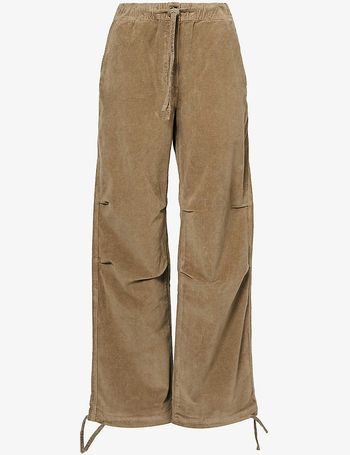 Stretch Striped Mid Waist Trousers