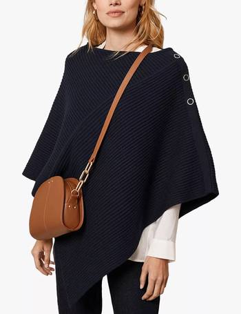 mint velvet poncho jumper dark grey