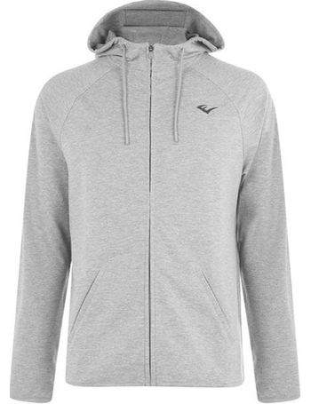 everlast fleece zip logo hoody mens