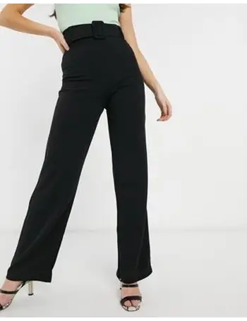 Femme Luxe high waist bootcut trouser in black