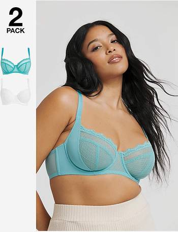 Dorina Saige demi padded lace bra with convertible straps in blue