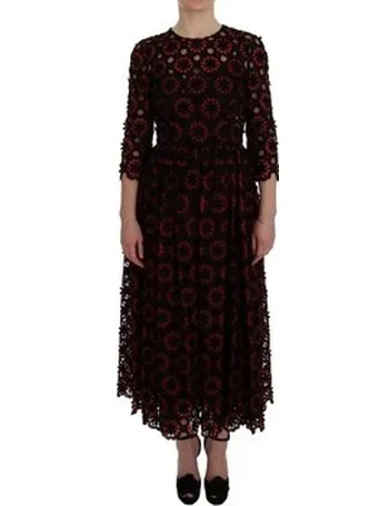 dolce and gabbana red floral dress