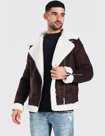 Boohooman faux hotsell fur jacket