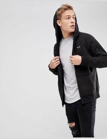 hollister black zip up hoodie