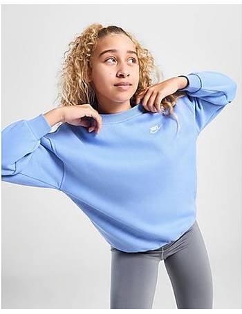 Blue Nike Girls' Oversized Club Fleece Sweatshirt Junior - JD
