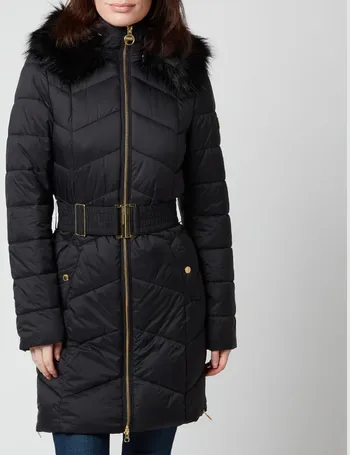 barbour dexy waterproof parka with detachable faux fur hood