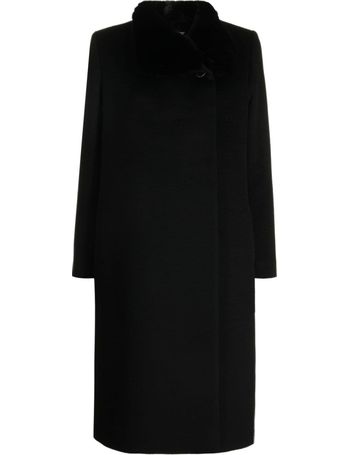 Cinzia rocca wool & cashmere hidden snap on sale coat