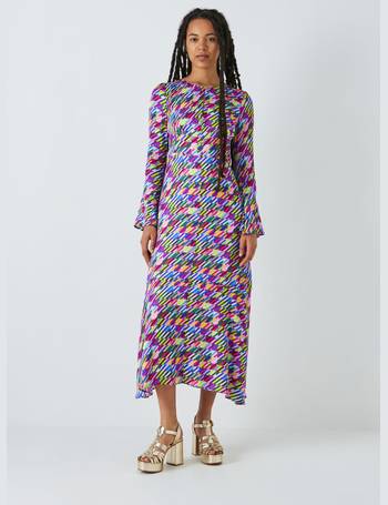 Lara Leopard Print Satin Midi Dress – Olivia Rubin
