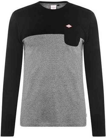 Lee Cooper Mens Contrast Sweatshirt Crew Sweater T Shirt Tee Top Jumper Pullover 