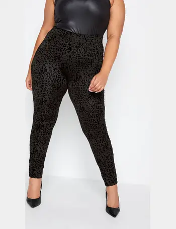 YOURS 2 PACK Curve Black Floral Print Cropped Leggings