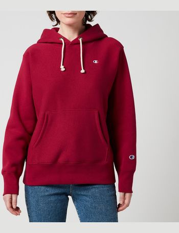 champion boxy high neck sweatshirt in red