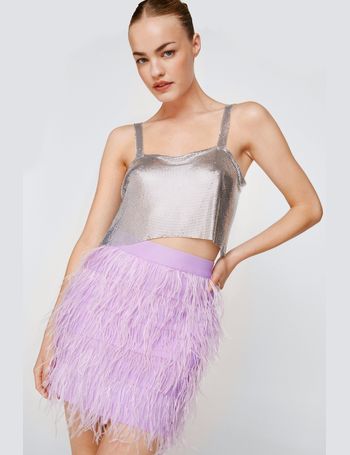 Premium Faux Fur Pocket Mini Skirt