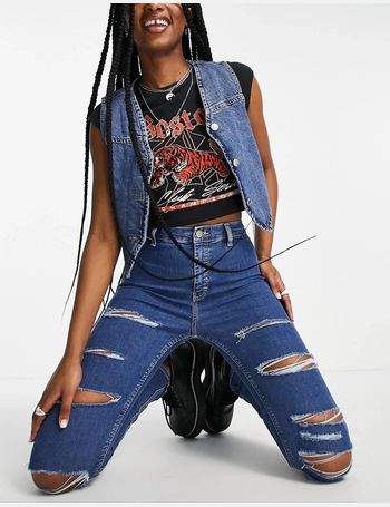 Mid blue super ripped best sale joni jeans