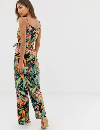 warehouse dandelion print jumpsuit