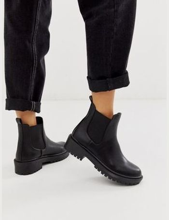 raid ronnie chunky chelsea boots in black