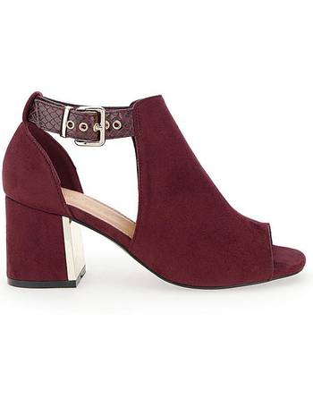 Wide fit peep sale toe shoe boots