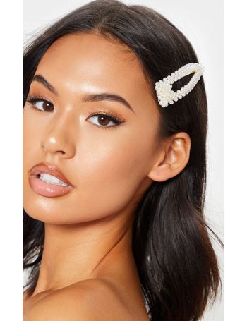 Prettylittlething Women's White Oversized Pearl Headband