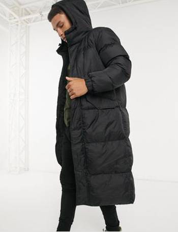 brave soul allen longline mesh puffer jacket