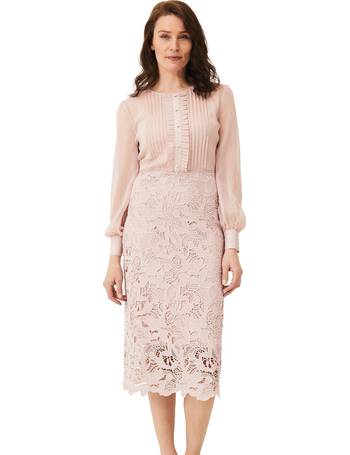 Phase eight lottie clearance lace dress cream oyster