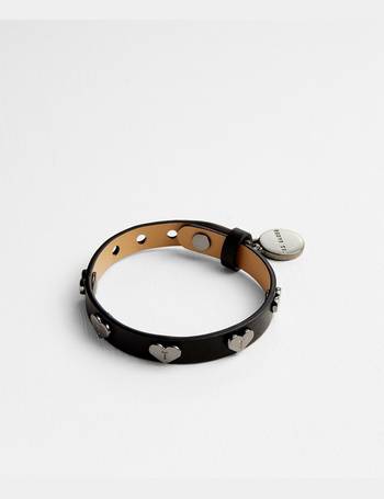 ted baker black leather bracelet