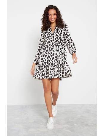 tesco black and white dress