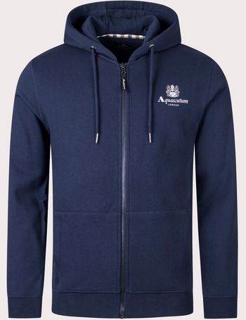 Shop Aquascutum Men s Navy Hoodies up to 70 Off DealDoodle