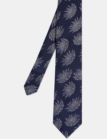 ted baker painted floral silk skinny tie