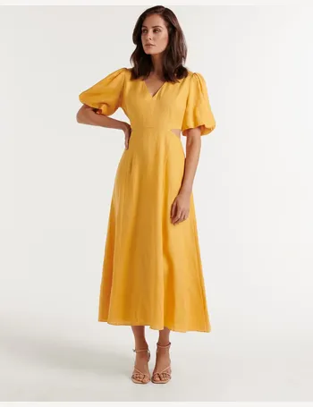 Shop Forever New Women's Puff Sleeve Midi Dresses up to 85% Off