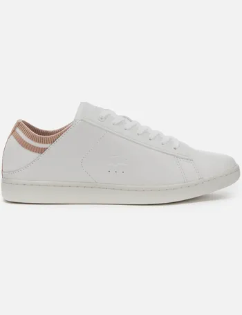 lacoste womens riberac leather trainers