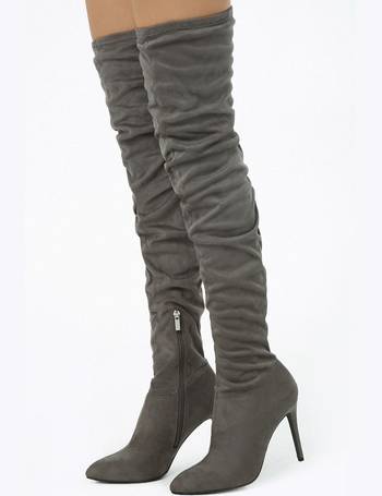 Black thigh high store boots forever 21